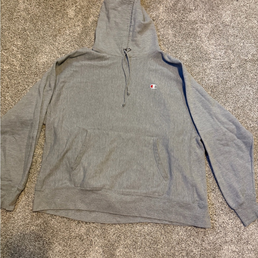 Champion Heather Gray Reverse Weave Hoodie Size XXL